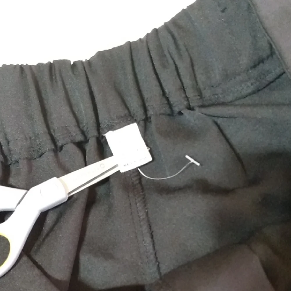 High-Rise Extra Wide-Leg Black Women's Pants W/Front Pockets - Large